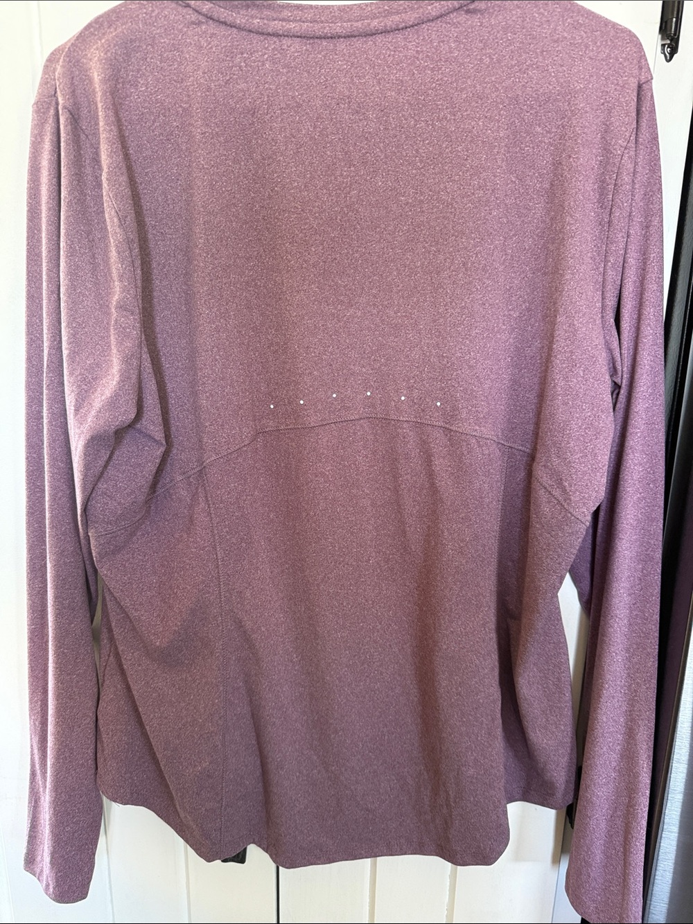 Spyder Heathered Mauve Long Sleeve Active Top - Picture 3 of 3